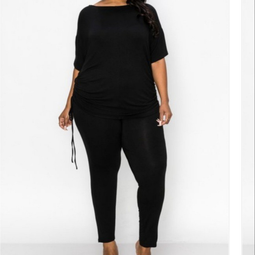 Plus size 2 piece pants set